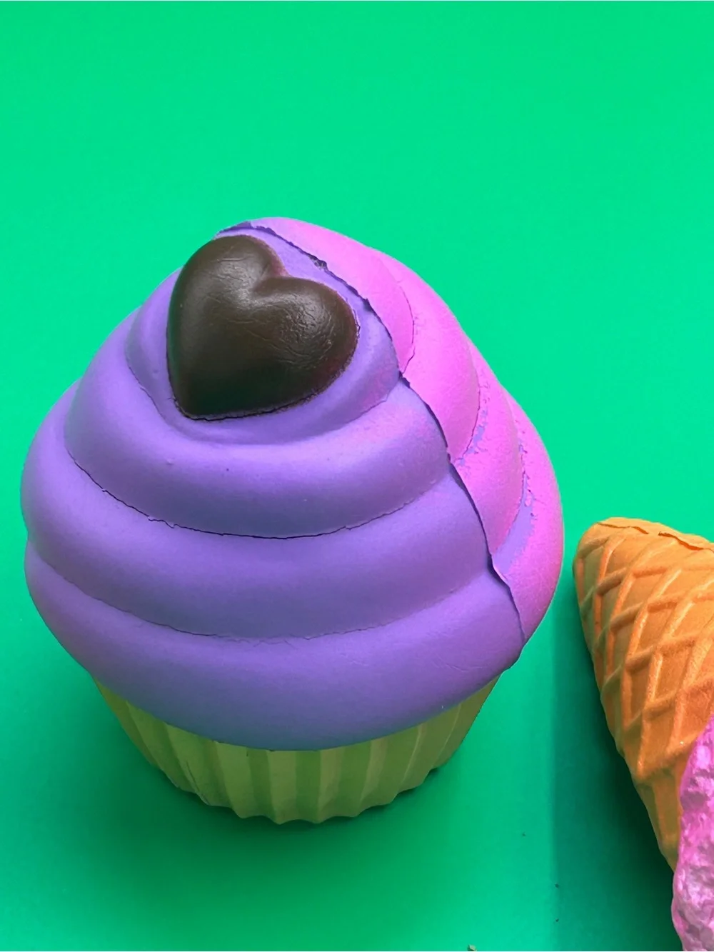 X-Large Purple Cupcake Cookie, Icecream cone Squishy Toys -